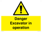 WV12760: Danger Excavator in operation