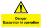 WV12760: Danger Excavator in operation