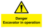 WV12760: Danger Excavator in operation