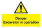 WV12760: Danger Excavator in operation
