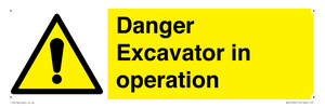 WV12760: Danger Excavator in operation