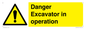 WV12760: Danger Excavator in operation