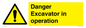 WV12760: Danger Excavator in operation