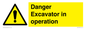 WV12760: Danger Excavator in operation