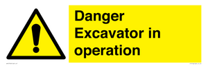 WV12760: Danger Excavator in operation