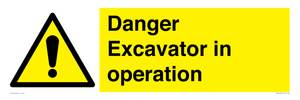 WV12760: Danger Excavator in operation