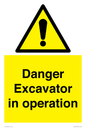 WV12760: Danger Excavator in operation