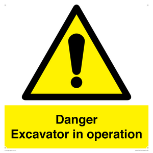 WV12760: Danger Excavator in operation