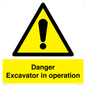 WV12760: Danger Excavator in operation