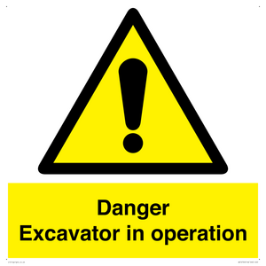 WV12760: Danger Excavator in operation