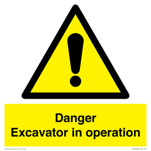 WV12760: Danger Excavator in operation