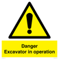 WV12760: Danger Excavator in operation