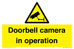 WV12780: Doorbell camera in operation