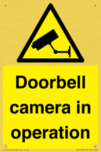 WV12780: Doorbell camera in operation
