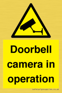 WV12780: Doorbell camera in operation