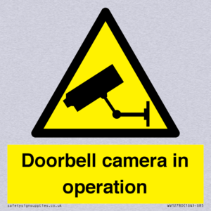 WV12780: Doorbell camera in operation