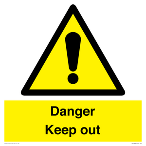 WV12808: Danger Keep out