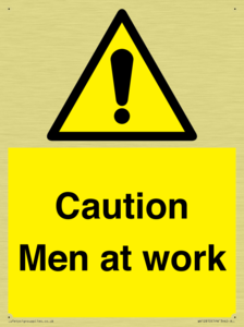 WV12810: Caution Men at work