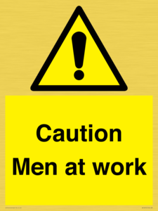 WV12810: Caution Men at work