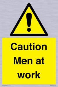 WV12810: Caution Men at work