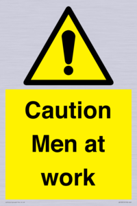 WV12810: Caution Men at work