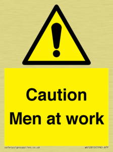 WV12810: Caution Men at work