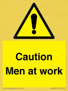 WV12810: Caution Men at work