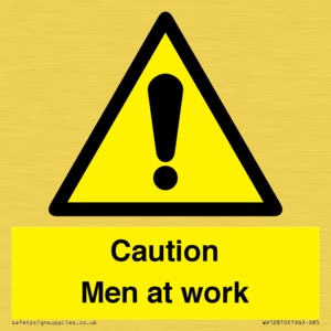 WV12810: Caution Men at work
