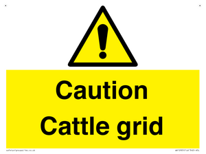 WV12905: Caution Cattle grid
