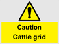 WV12905: Caution Cattle grid