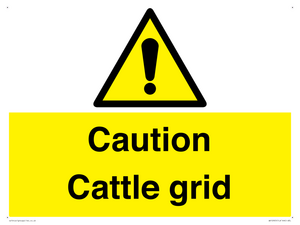 WV12905: Caution Cattle grid