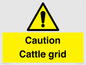 WV12905: Caution Cattle grid