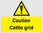WV12905: Caution Cattle grid