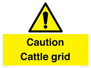 WV12905: Caution Cattle grid