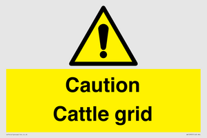 WV12905: Caution Cattle grid