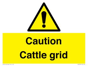WV12905: Caution Cattle grid