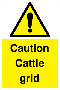 WV12905: Caution Cattle grid