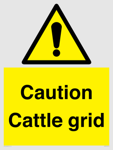 WV12905: Caution Cattle grid