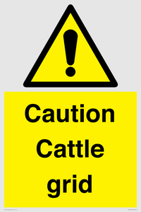 WV12905: Caution Cattle grid