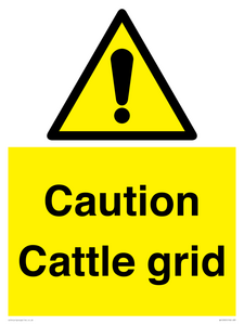 WV12905: Caution Cattle grid