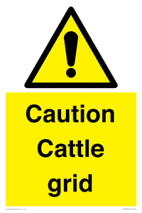WV12905: Caution Cattle grid