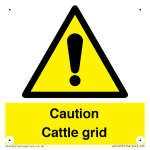WV12905: Caution Cattle grid