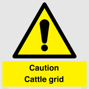 WV12905: Caution Cattle grid