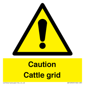 WV12905: Caution Cattle grid