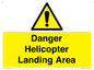 WV12923: Danger Helicopter Landing Area