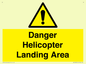 WV12923: Danger Helicopter Landing Area