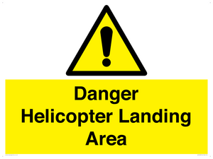 WV12923: Danger Helicopter Landing Area