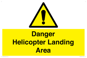 WV12923: Danger Helicopter Landing Area