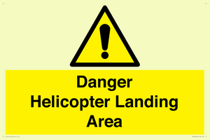 WV12923: Danger Helicopter Landing Area