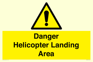 WV12923: Danger Helicopter Landing Area